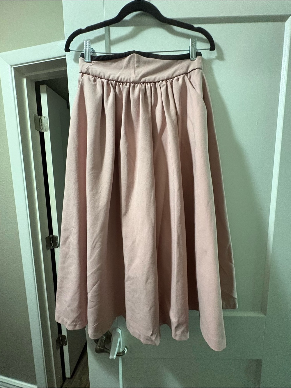 Blush pink full length skirt